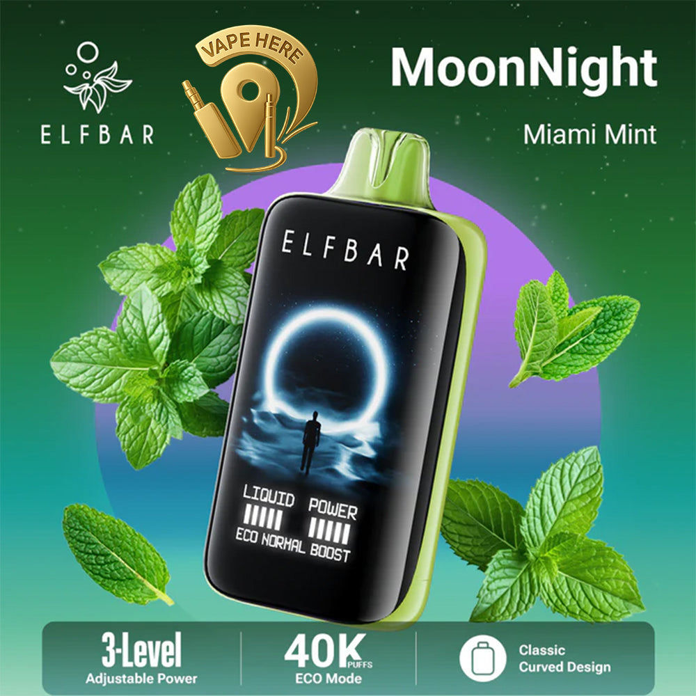ELF BAR MOONNIGHT 40K PUFFS - DISPOSABLE VAPE Miami Mint UAE Dubai
