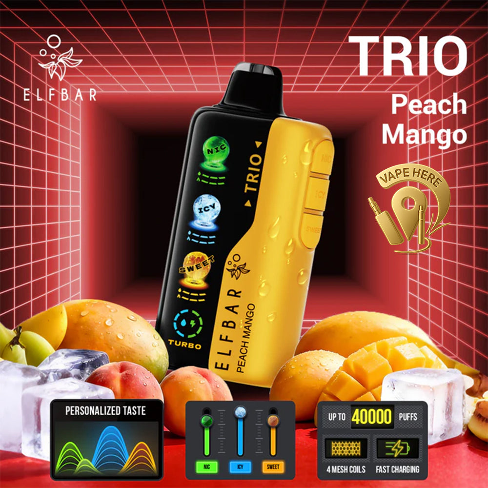 ELF BAR Trio 40K Puffs Disposable Vape Peach Mango UAE Al Sharjah 