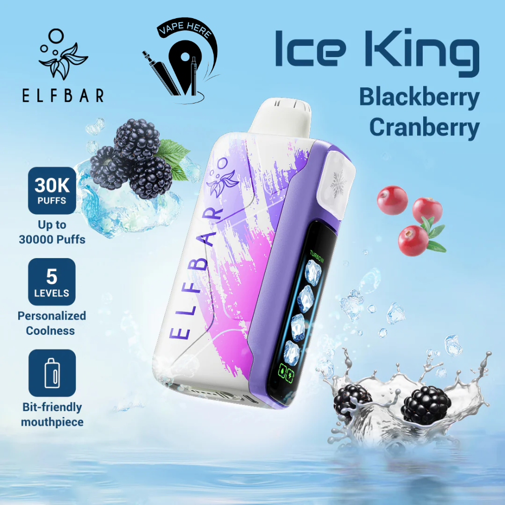 ELFBAR Ice King 30K Disposable Vape Blackberry Cranberry UAE Dubai