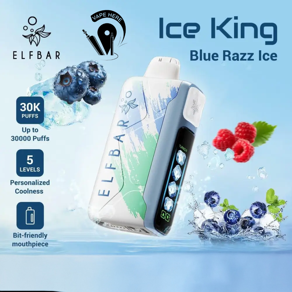ELFBAR Ice King 30K Disposable Vape Blue Razz Ice UAE Abu Dhabi