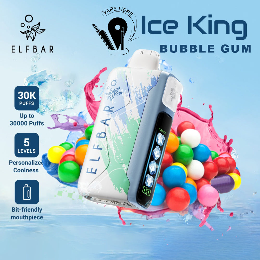 ELFBAR Ice King  Disposable Vape Bubble Gum UAE Abu Dhabi 