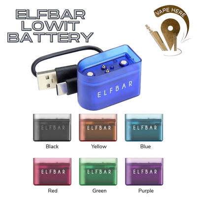 ELFBAR LOWIT BATTERY 500MAH - Vape Here Store