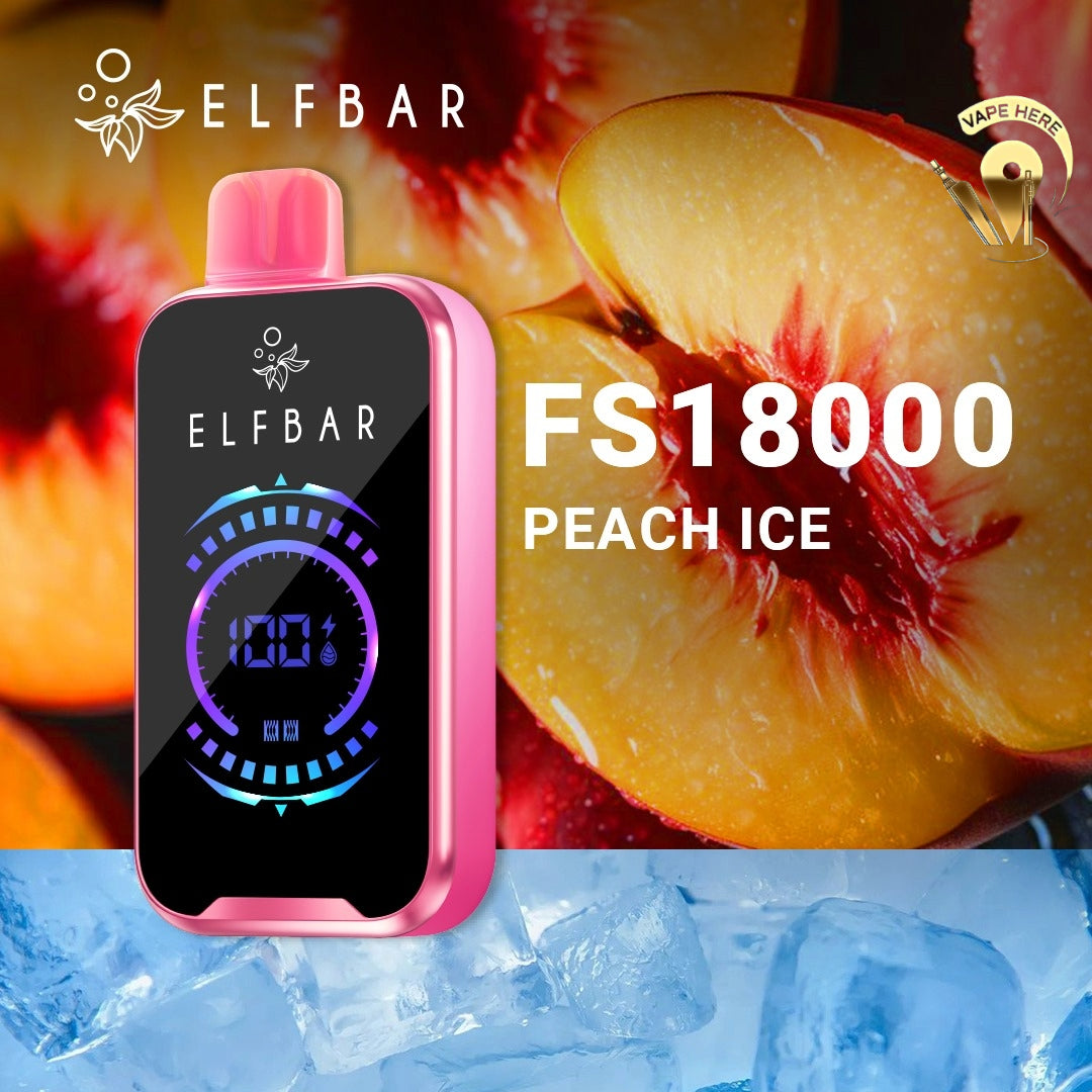 ELF BAR FS18000 PUFFS DISPOSABLE VAPE Peach Ice UAE Al Ain