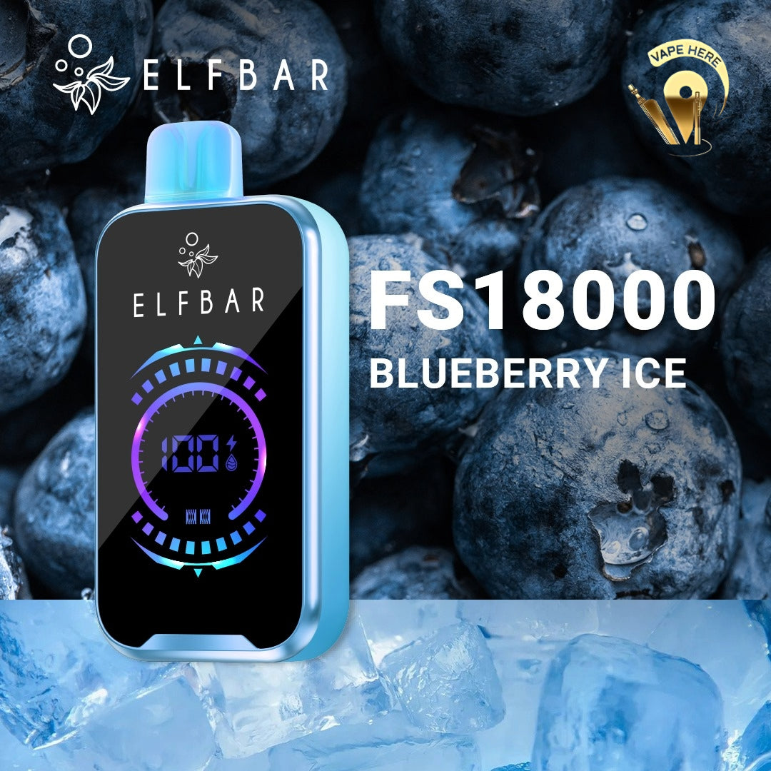 ELF BAR FS18000 PUFFS DISPOSABLE VAPE Blueberry Ice UAE Umm Al Quwain