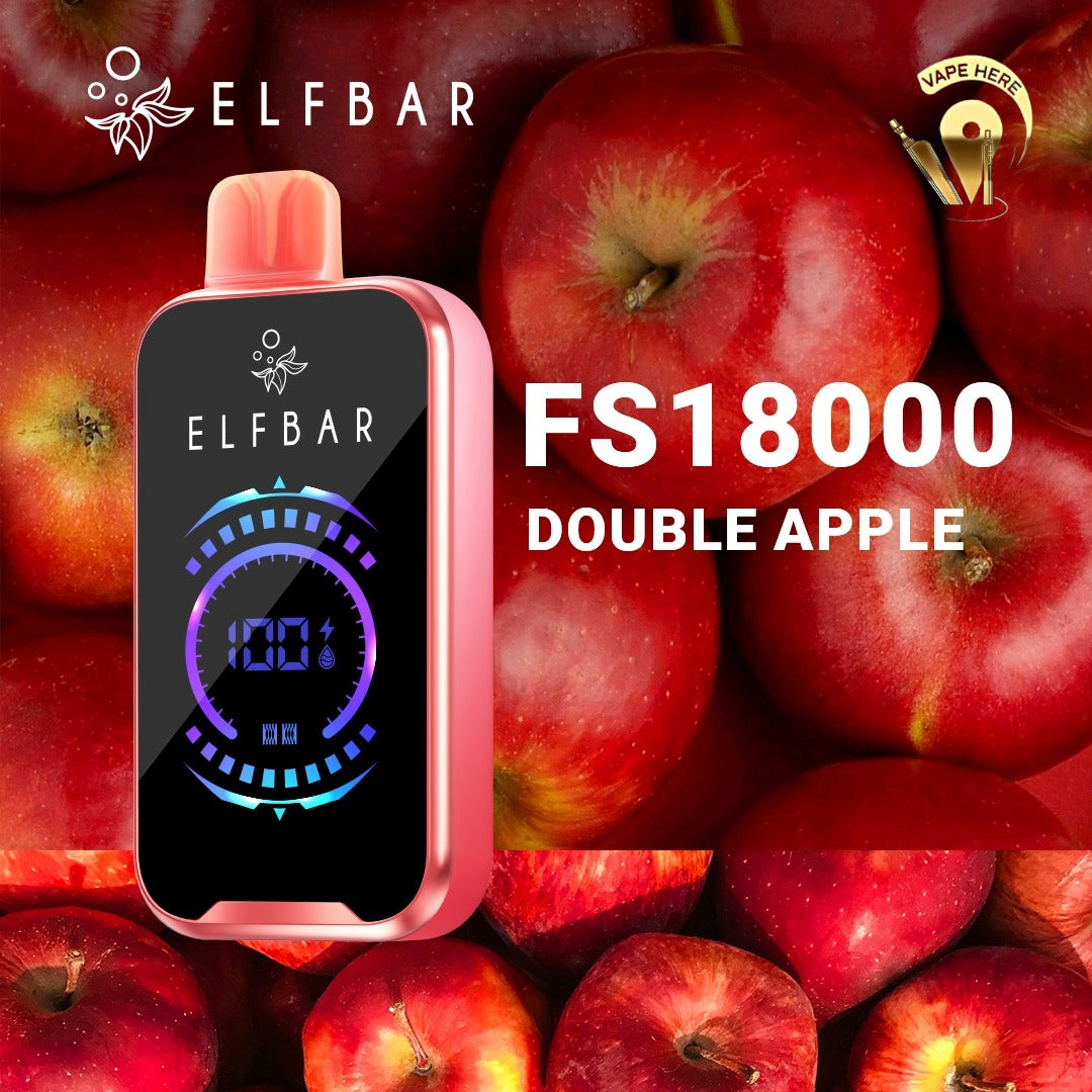 ELF BAR FS18000 PUFFS DISPOSABLE VAPE Double Apple UAE Dubai