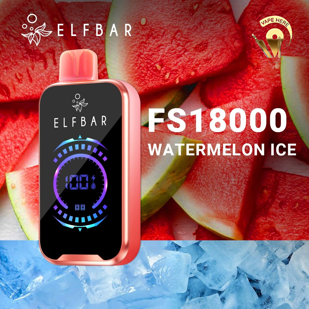 ELF BAR FS18000 PUFFS DISPOSABLE VAPE Watermelon Ice UAE Ajman