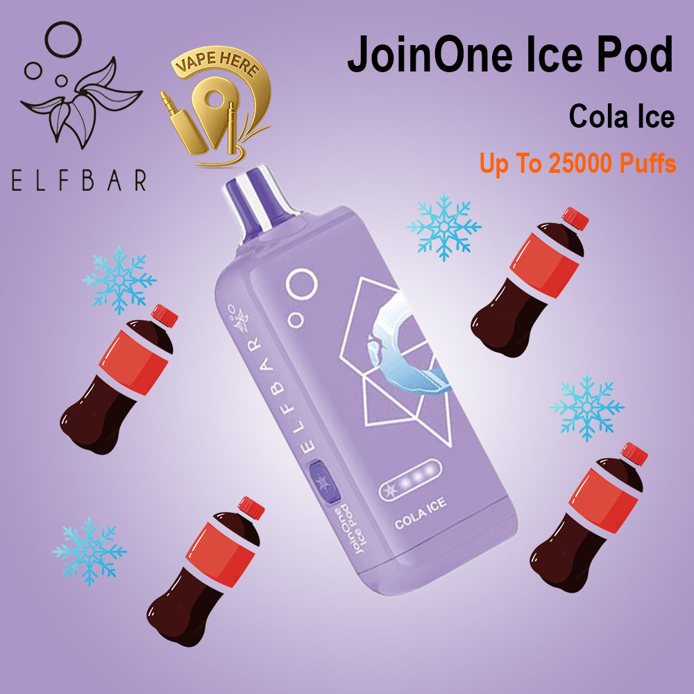 ELF BAR JOINONE ICE Pod 25K Puffs  Disposable Vape Cola Ice UAE Al Sharjah 