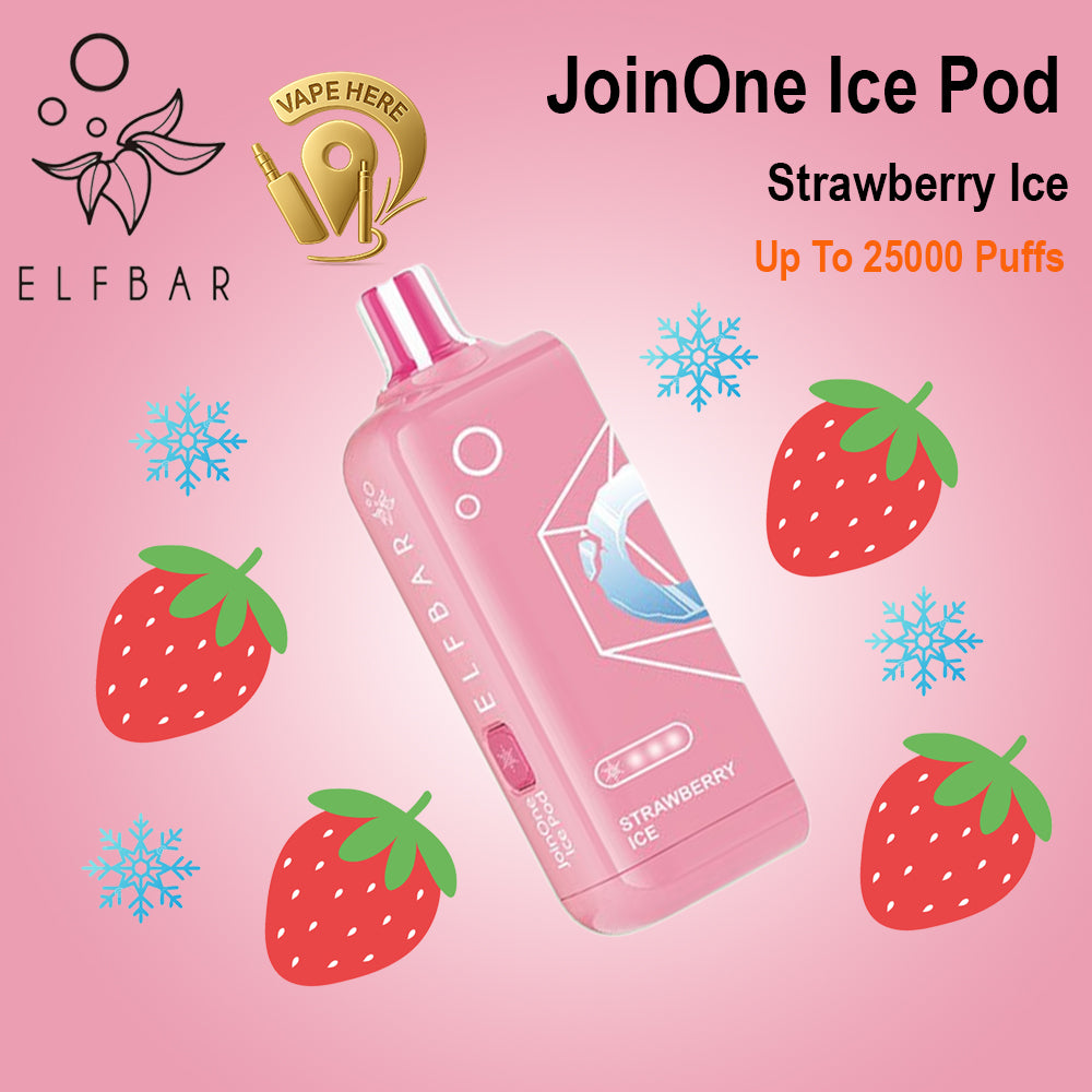 ELF BAR JOINONE ICE Pod 25K Puffs  Disposable Vape Strawberry Ice UAE Al Sharjah 