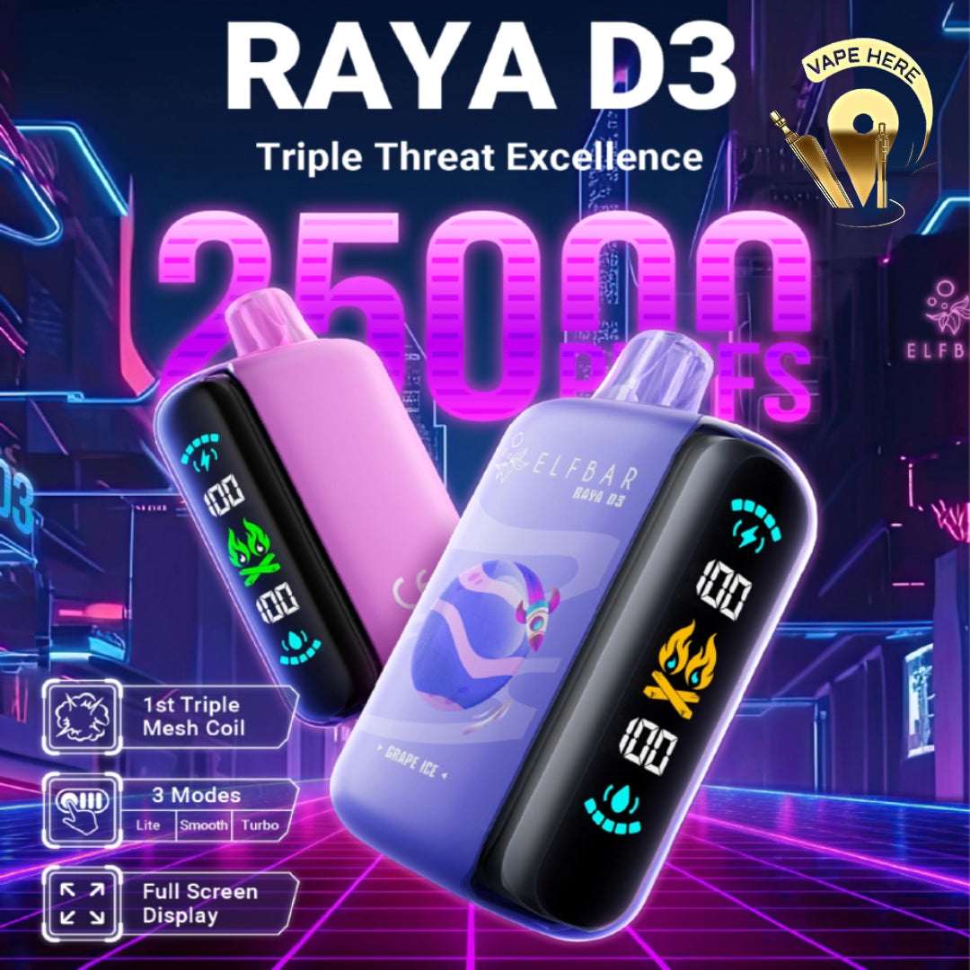 ELF BAR RAYA D3 25000 PUFFS 50MG DISPOSABLE VAPE UAE Abu Dhabi