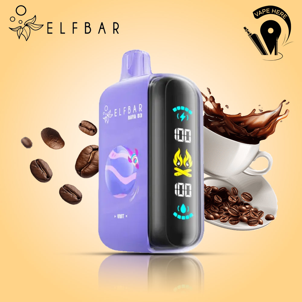 ELF BAR RAYA D3 25000 PUFFS 50MG DISPOSABLE VAPE Arabic Coffee UAE Al Ain
