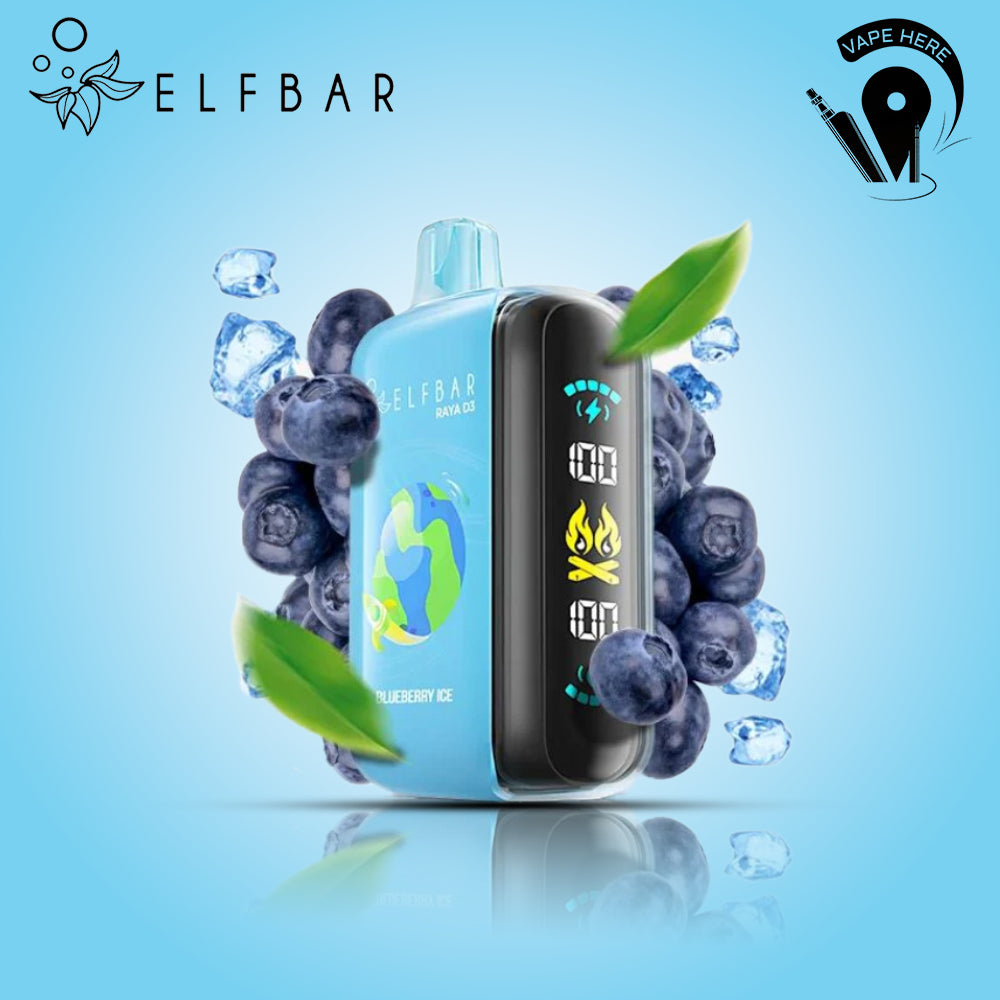 ELF BAR RAYA D3 25000 PUFFS 50MG DISPOSABLE VAPE Blueberry Ice UAE Ajman