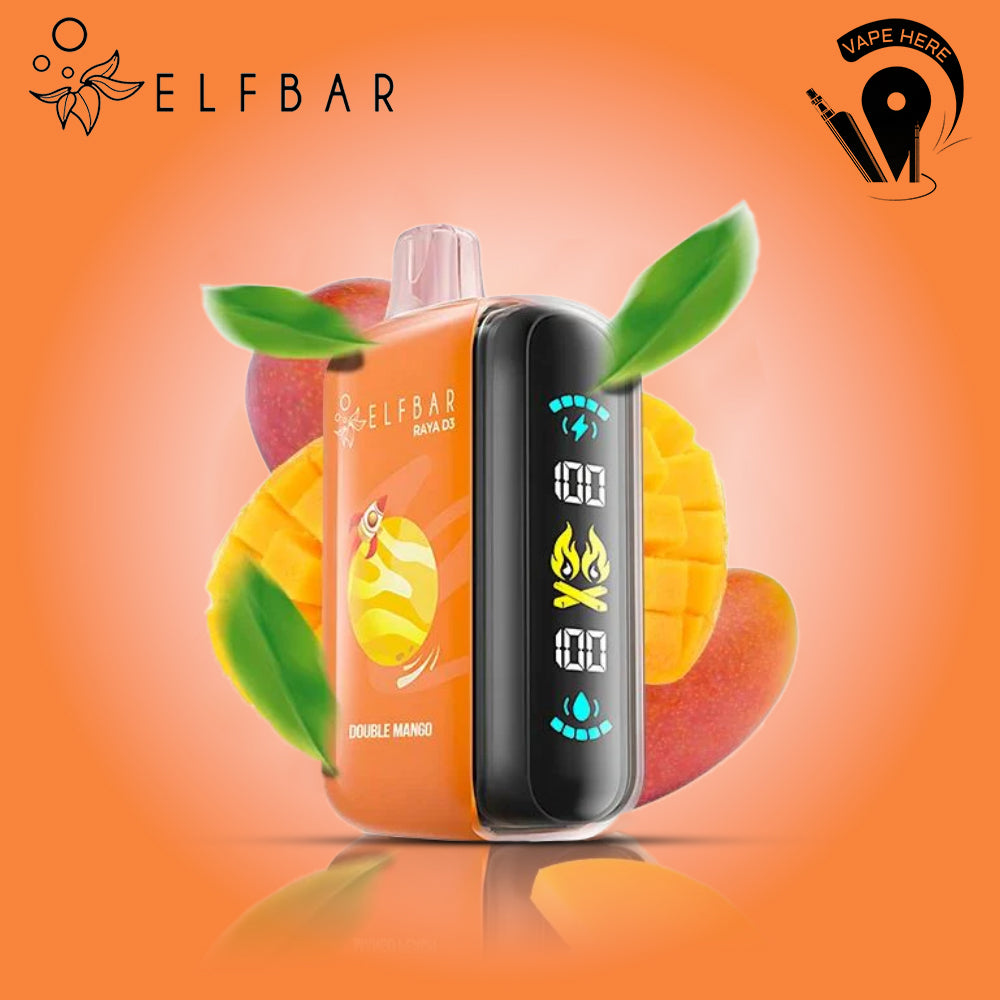 ELF BAR RAYA D3 25000 PUFFS 50MG DISPOSABLE VAPE Double Mango UAE Al Ain