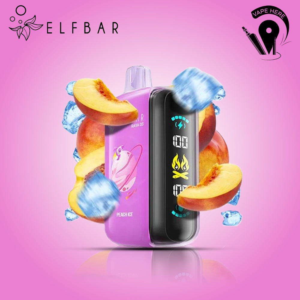 ELF BAR RAYA D3 25000 PUFFS 50MG DISPOSABLE VAPE Peach Ice UAE Ajman