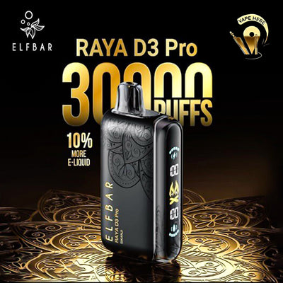 ELF BAR RAYA D3 PRO 30K PUFFS 50MG DISPOSABLE VAPE - LED Screen UAE Abu Dhabi