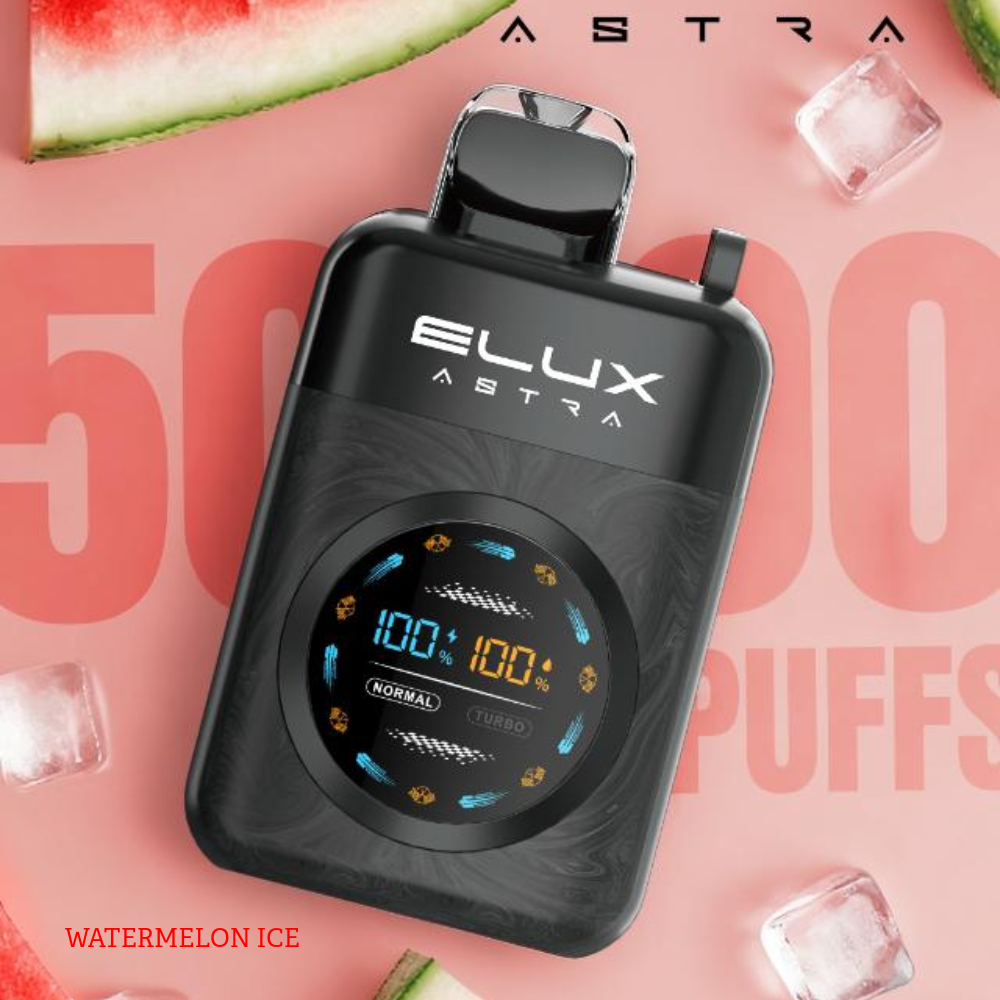 ELUX ASTRA 50K PUFFS DISPOSABLE VAPE (Turbo Mode) Watermelon Ice UAE Dubai