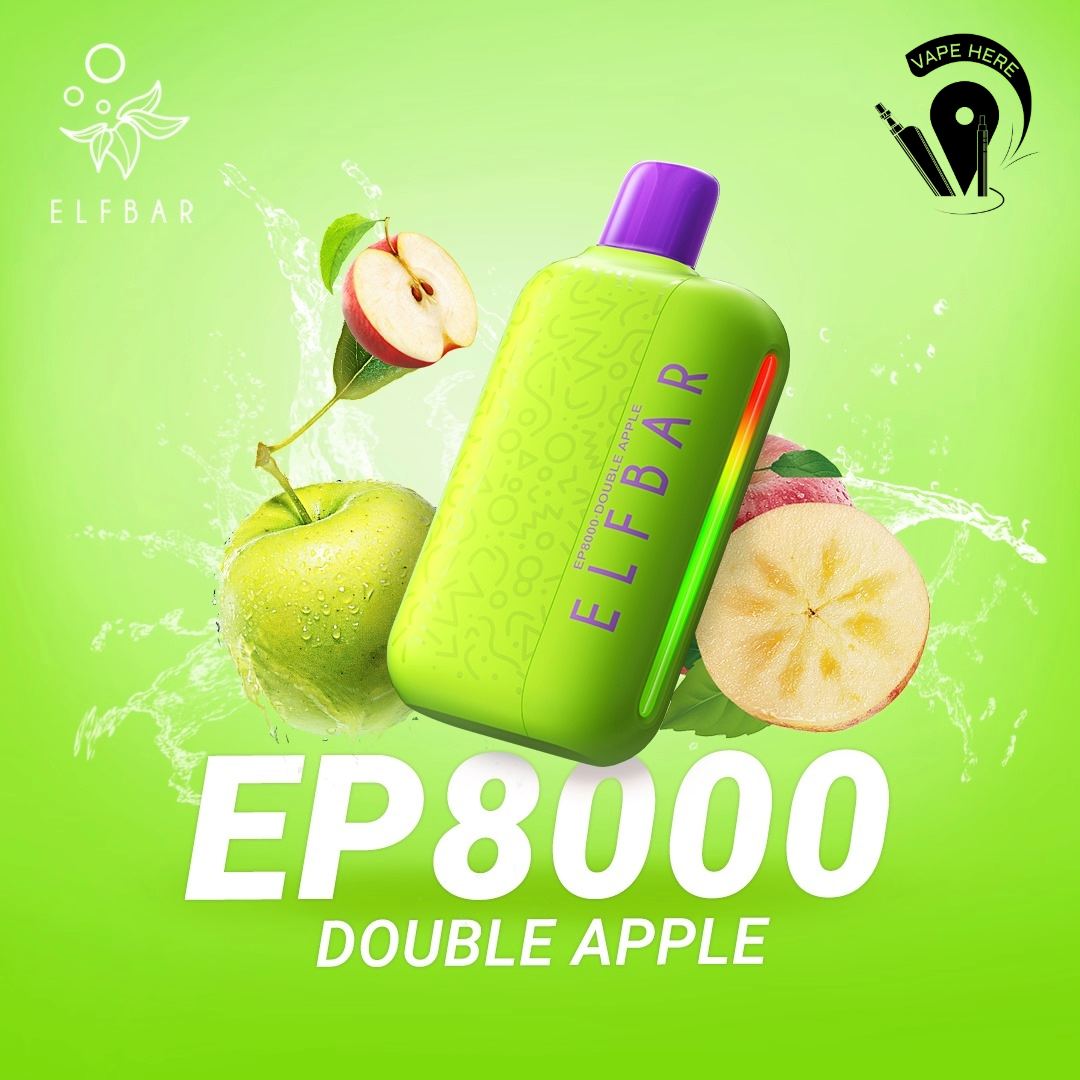 Elf Bar EP8000 Puffs Disposable Vape Double Apple UAE Al Ain