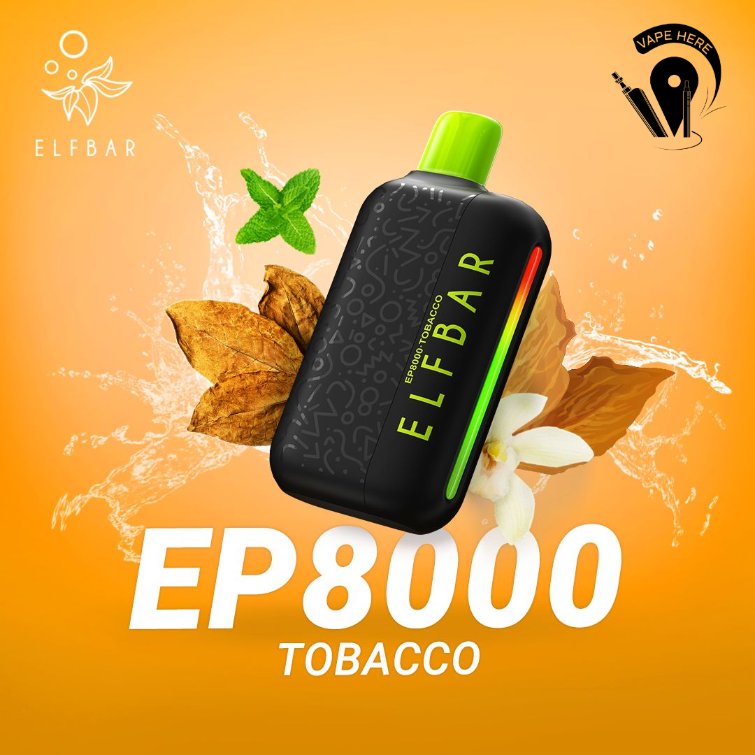 ELF BAR EP8000 Puffs Disposable Vape (Non-Rechargeable) Tobacco UAE Abu Dhabi