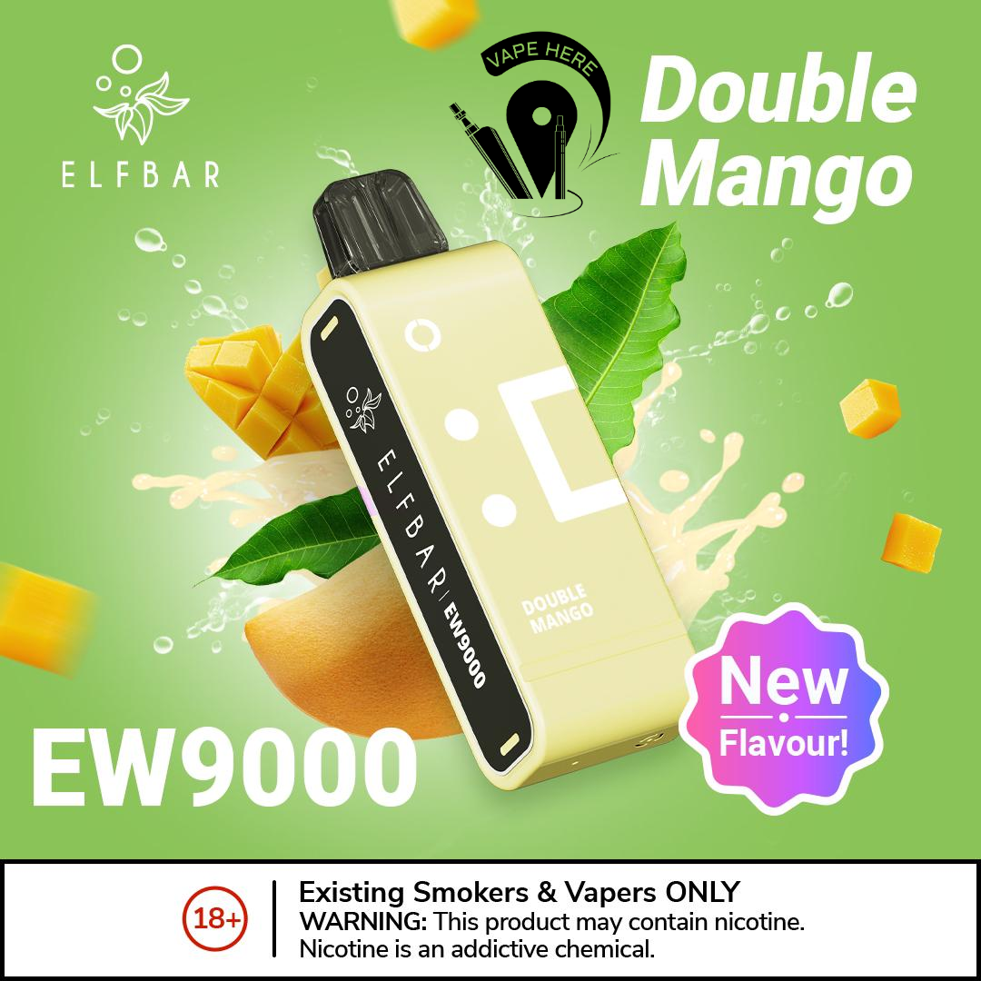 Elf Bar EW9000 Disposable Pods & Kit 50mg 9000 Puffs Double Mango Pods Only UAE Dubai