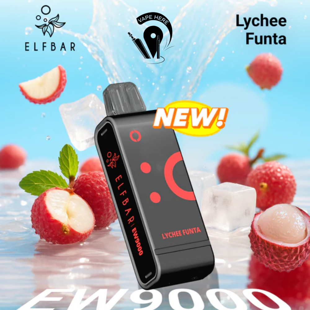 Elf Bar EW9000 Disposable Pods & Kit 50mg 9000 Puffs Lychee Funta UAE Dubai