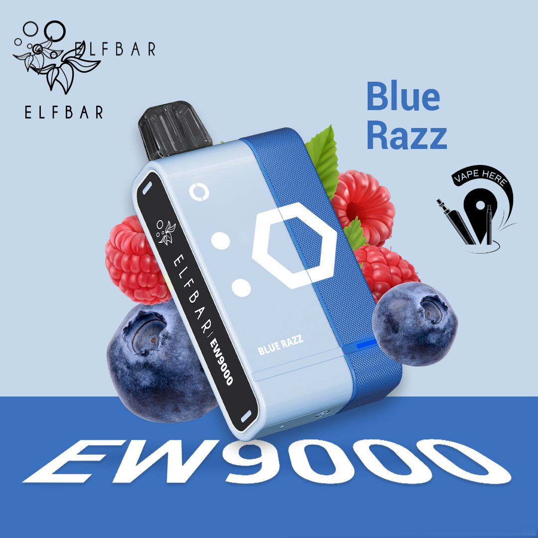 Elf Bar EW9000 Disposable Pods & Kit 50mg Blue Razz UAE Ajman