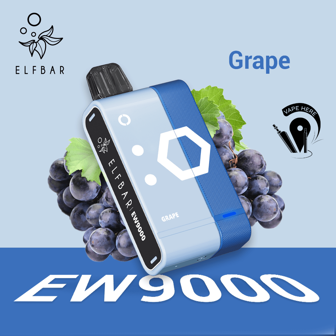 Elf Bar EW9000 Disposable Pods & Kit 50mg Grape UAE Sharjah