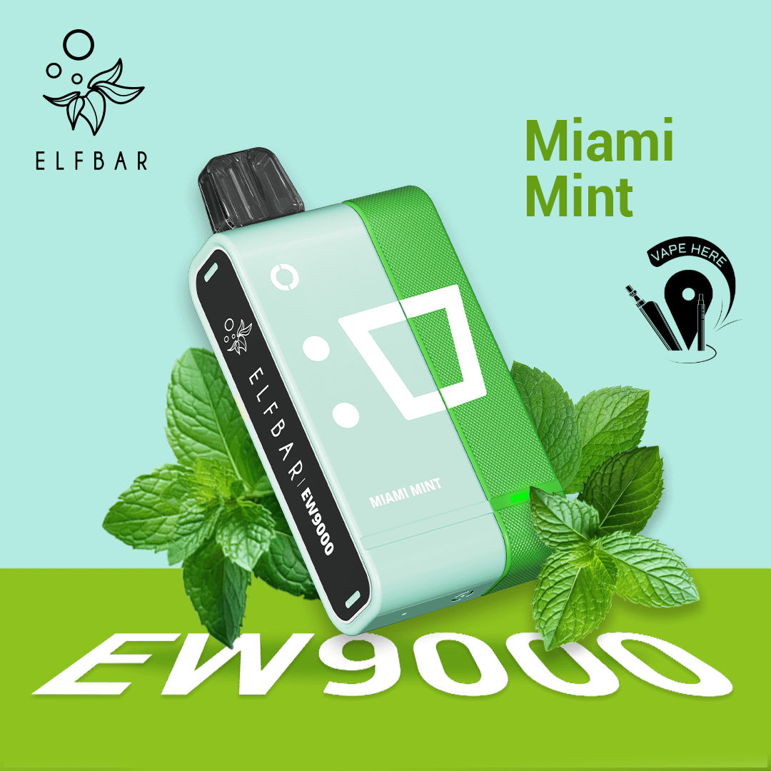 Elf Bar EW9000 Disposable Pods & Kit 50mg Miami Mint UAE Fujairah