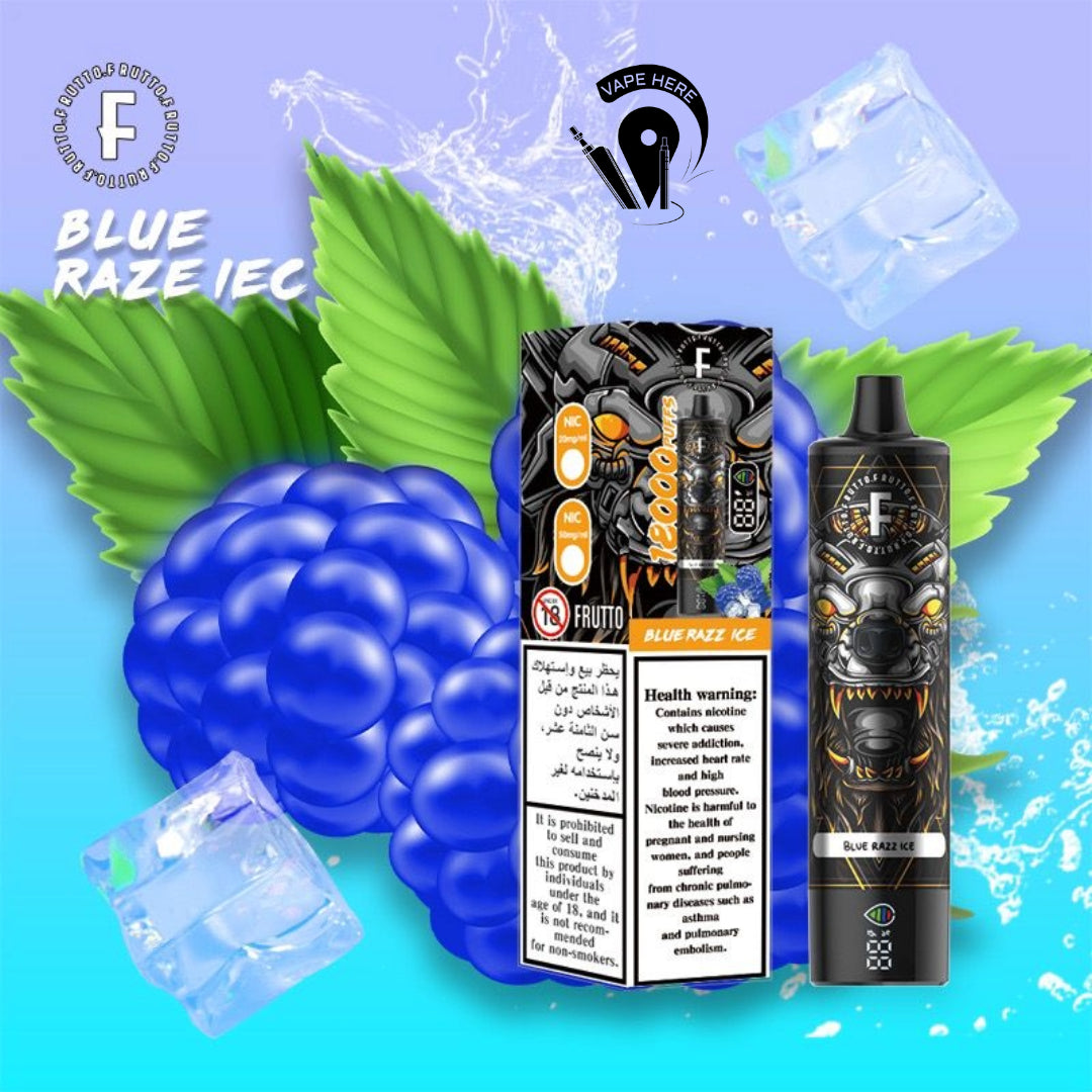 FRUTTO 18000 PUFFS DISPOSABLE VAPE Blue Razz Ice UAE Dubai