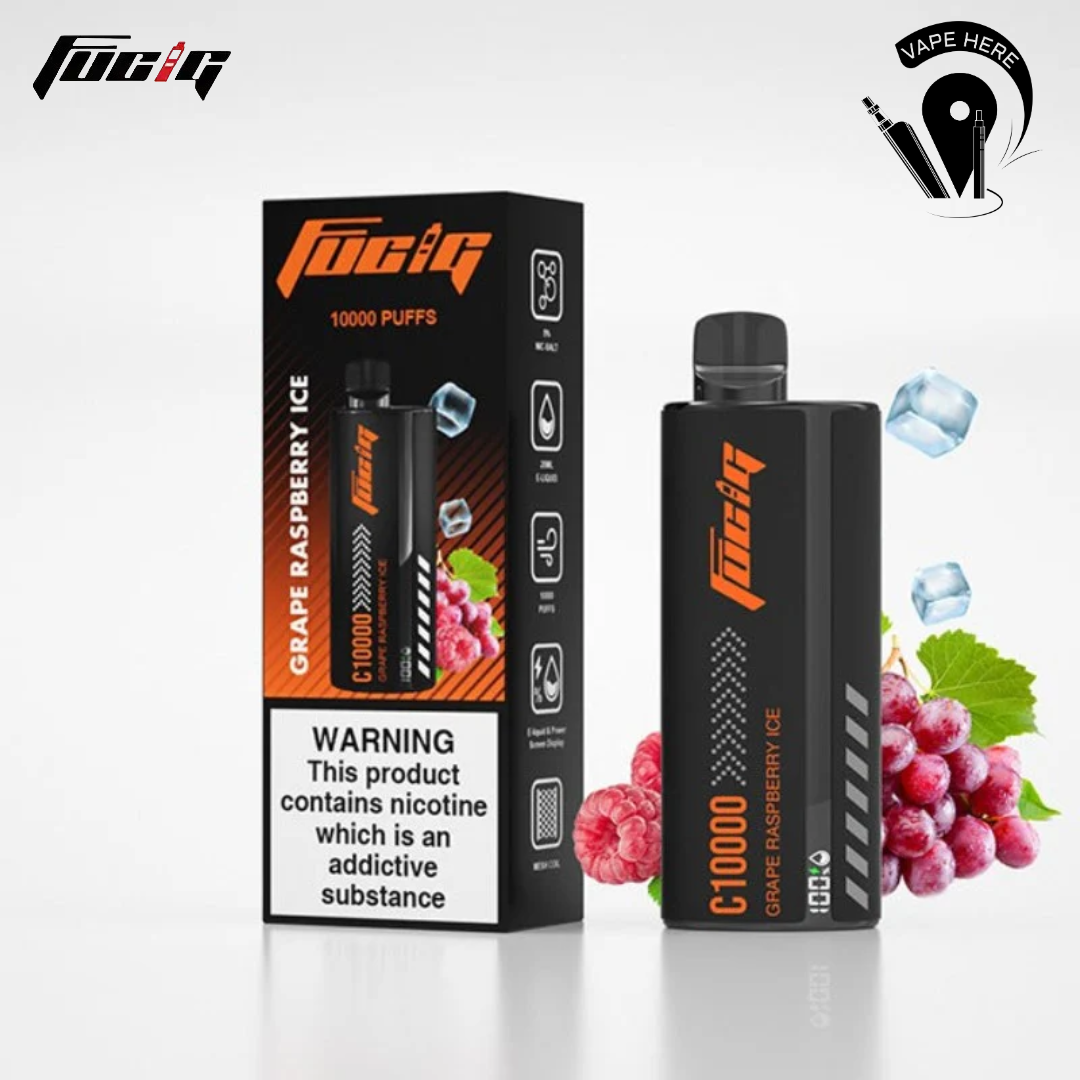 FUCIG C-10000 PUFFS DISPOSABLE VAPE Grape Raspberry Ice UAE Abu Dhabi