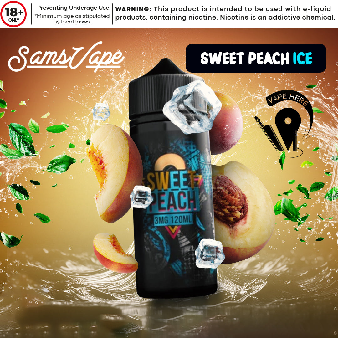 Frozen Sweet Peach E-liquid By Sam Vapes UAE Abu Dhabi & Dubai