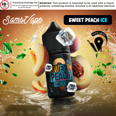 Frozen Sweet Peach Saltnic By Sam Vapes UAE Abu Dhabi & Dubai