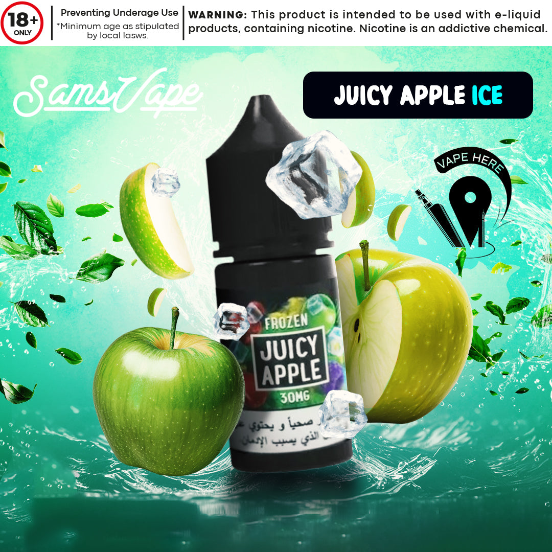 Frozen Juicy Apple Saltnic By Sam Vapes UAE Abu Dhabi & Dubai