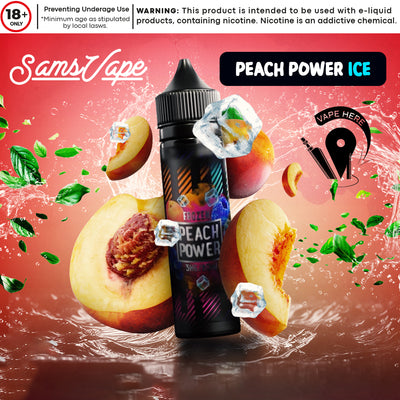 Frozen Peach Power E-liquid By Sam Vapes UAE Abu Dhabi & Dubai