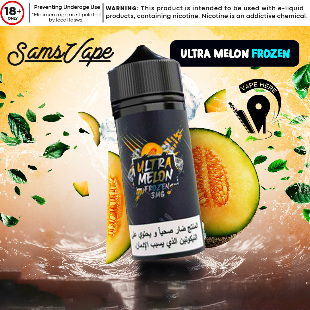 Frozen Ultra Melon E-liquid By Sam Vapes | Vape Here Store Frozen Ultra Melon E-liquid By Sam Vapes | Vape Here Store