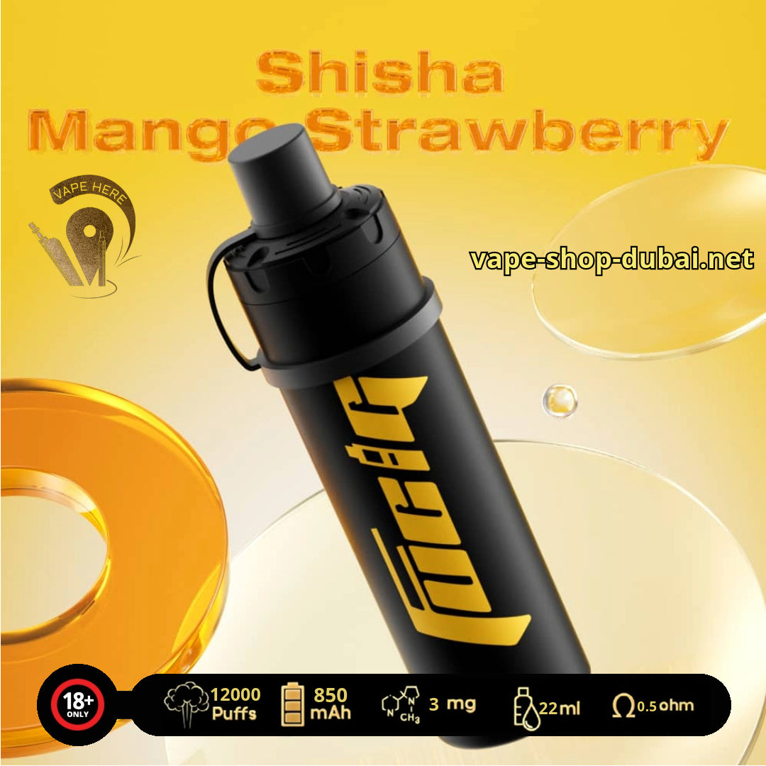 FUCIG SHISHA C12000 PUFFS Shisha Mango Strawberry UAE Abu Dhabi