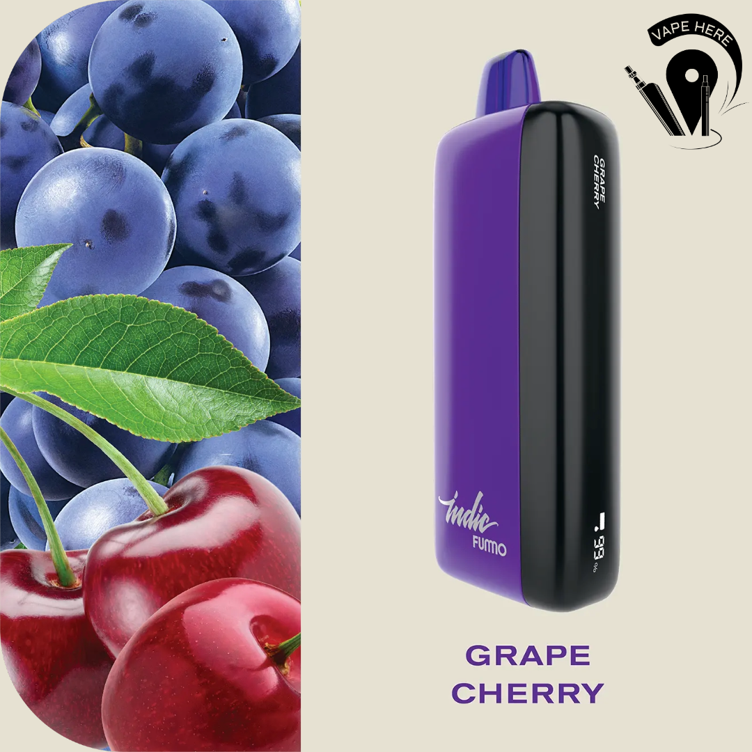 Fummo Indic 12000 Puffs Disposable Vape Grape Cherry UAE Ras Al Khaimah