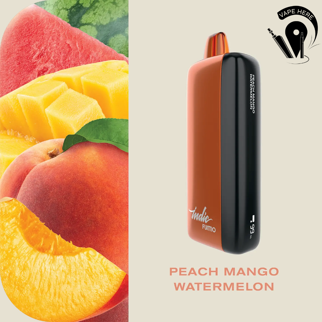 Fummo Indic 12000 Puffs Disposable Vape Peach Mango Watermelon UAE Ajman