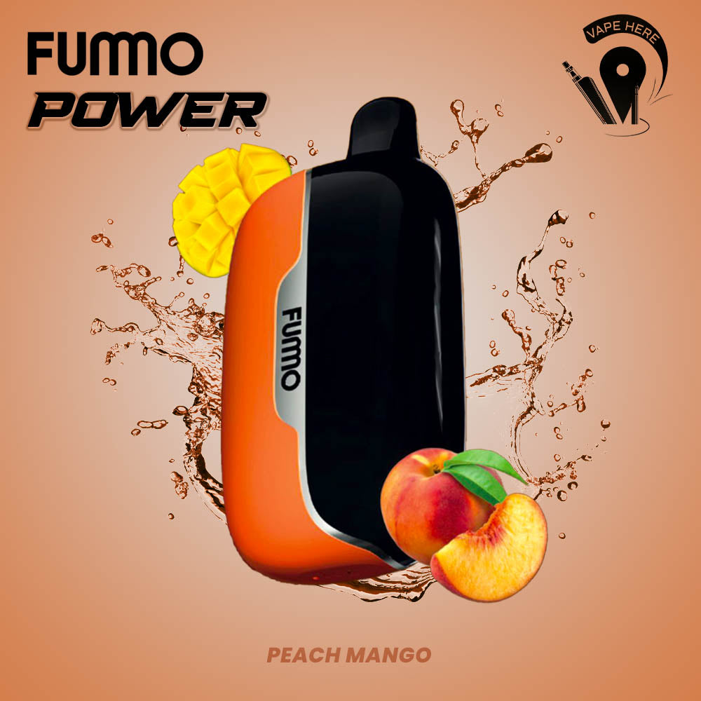 Fummo Power 15K Puffs Disposable Vape (Non-Rechargeable) Peach Mango UAE Ajman