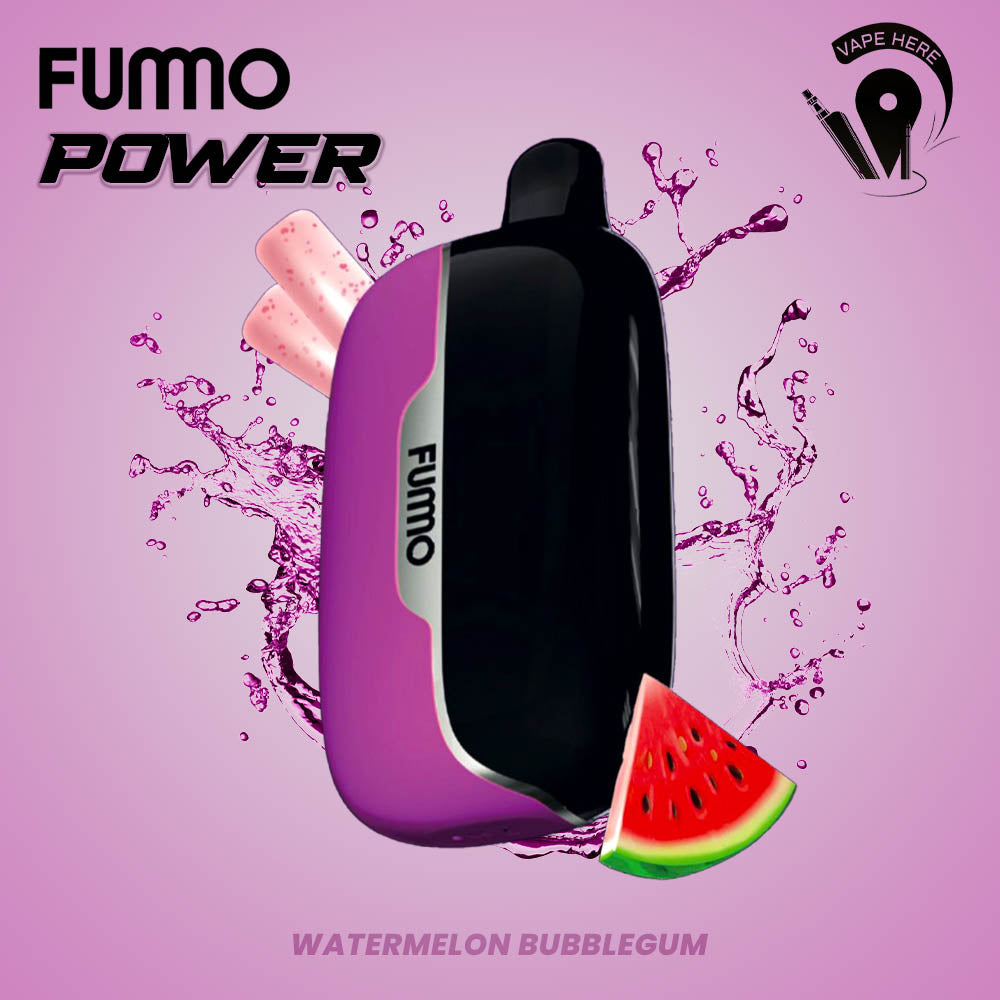 Fummo Power 15K Puffs Disposable Vape (Non-Rechargeable) Watermelon Bubblegum UAE Sharjah