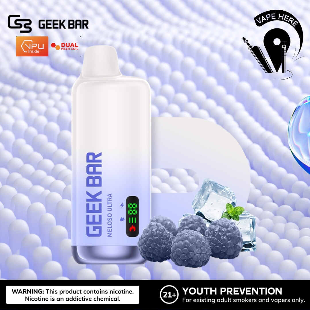 GEEK BAR MELOSO ULTRA 10000 PUFFS Blue Razz Ice UAE Dubai