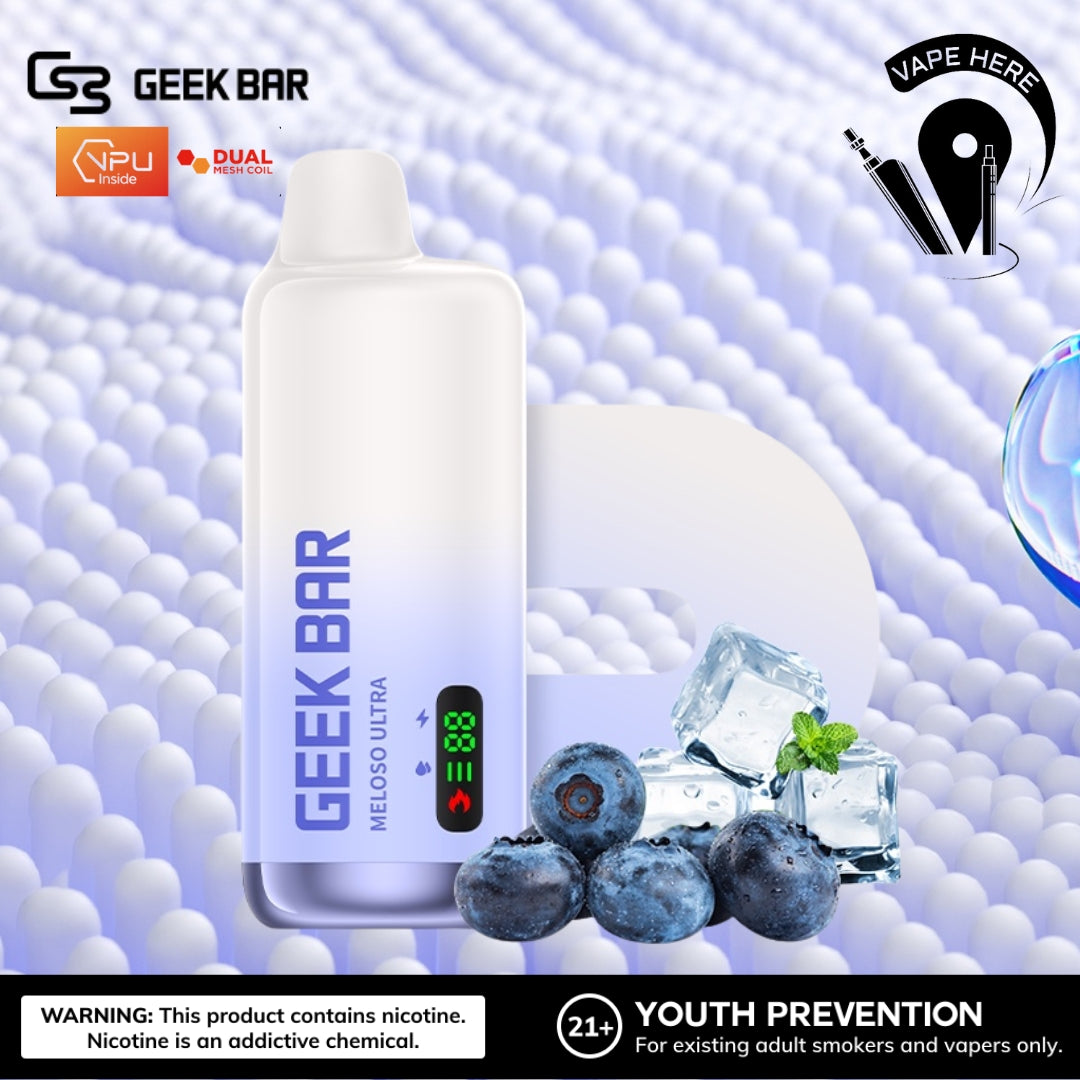 GEEK BAR MELOSO ULTRA 10000 PUFFS Blueberry Ice UAE Abu Dhabi