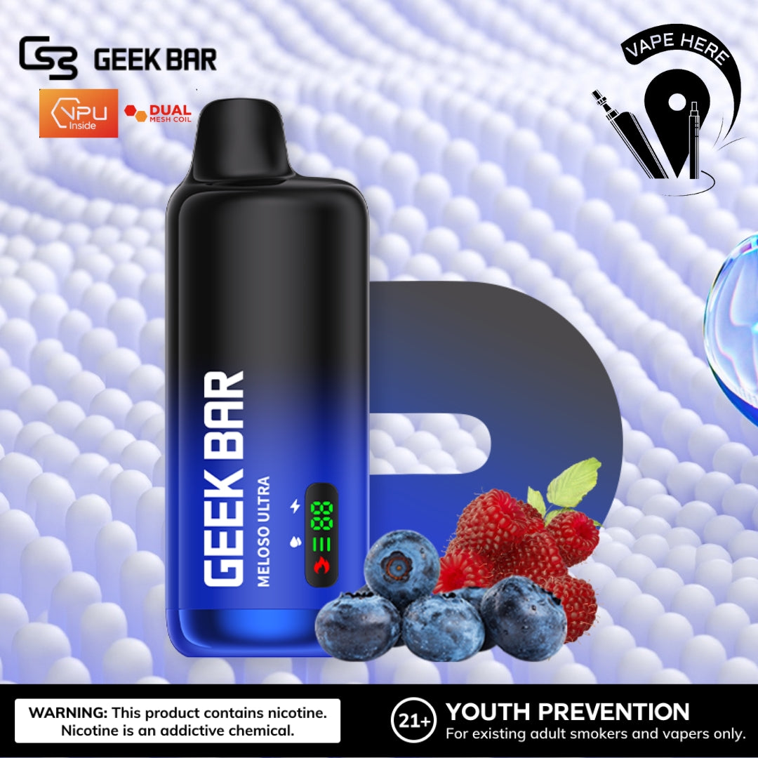 GEEK BAR MELOSO ULTRA 10000 PUFFS Blueberry Sour Raspberry UAE Al Ain