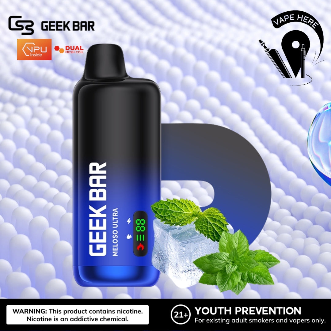Geek Bar Meloso Ultra Price GEEK BAR MELOSO ULTRA 10000 PUFFS 50MG WITH  SMART DISPLAY DISPOSABLE