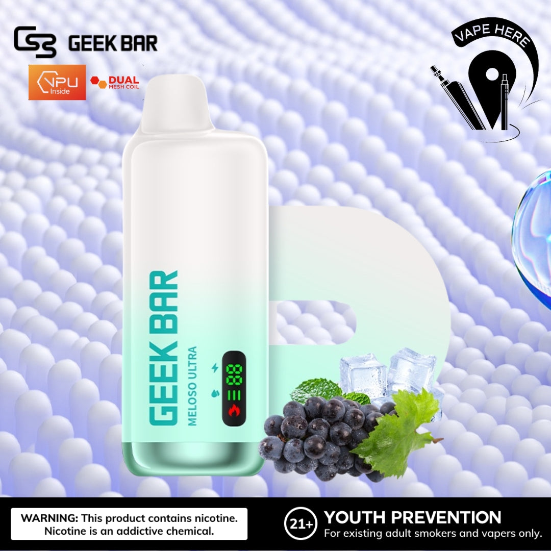 GEEK BAR MELOSO ULTRA 10000 PUFFS Grape Ice UAE Fujiarah