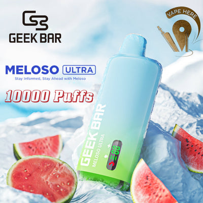 GEEK BAR MELOSO ULTRA 10000 PUFFS 50MG FROM GEEK BAR (WITH SMART DISPLAY) - Vape Here Store