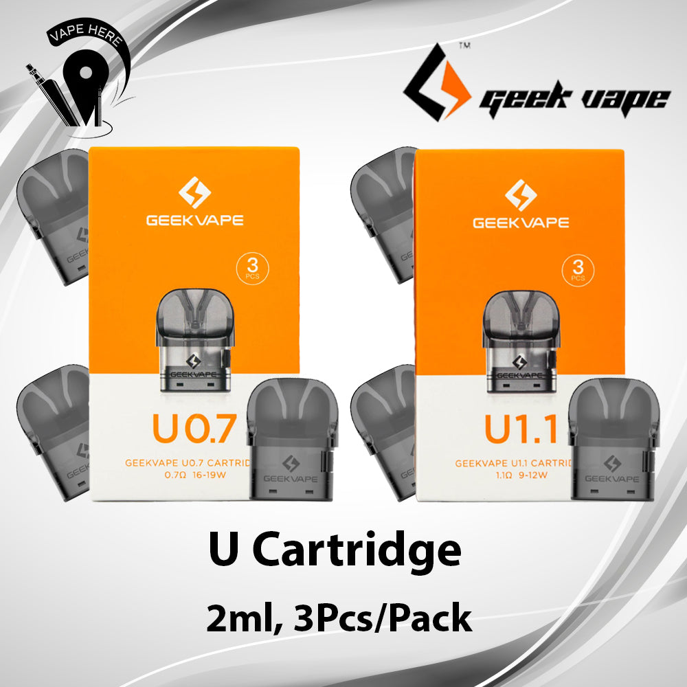 Geekvape U Cartridge Pod 3pcs/pack 2ml | Buy Vape Dubai Online | Vape Here Store Geekvape U Cartridge Pod 3pcs/pack 2ml | Buy Vape Dubai Online | Vape Here Store