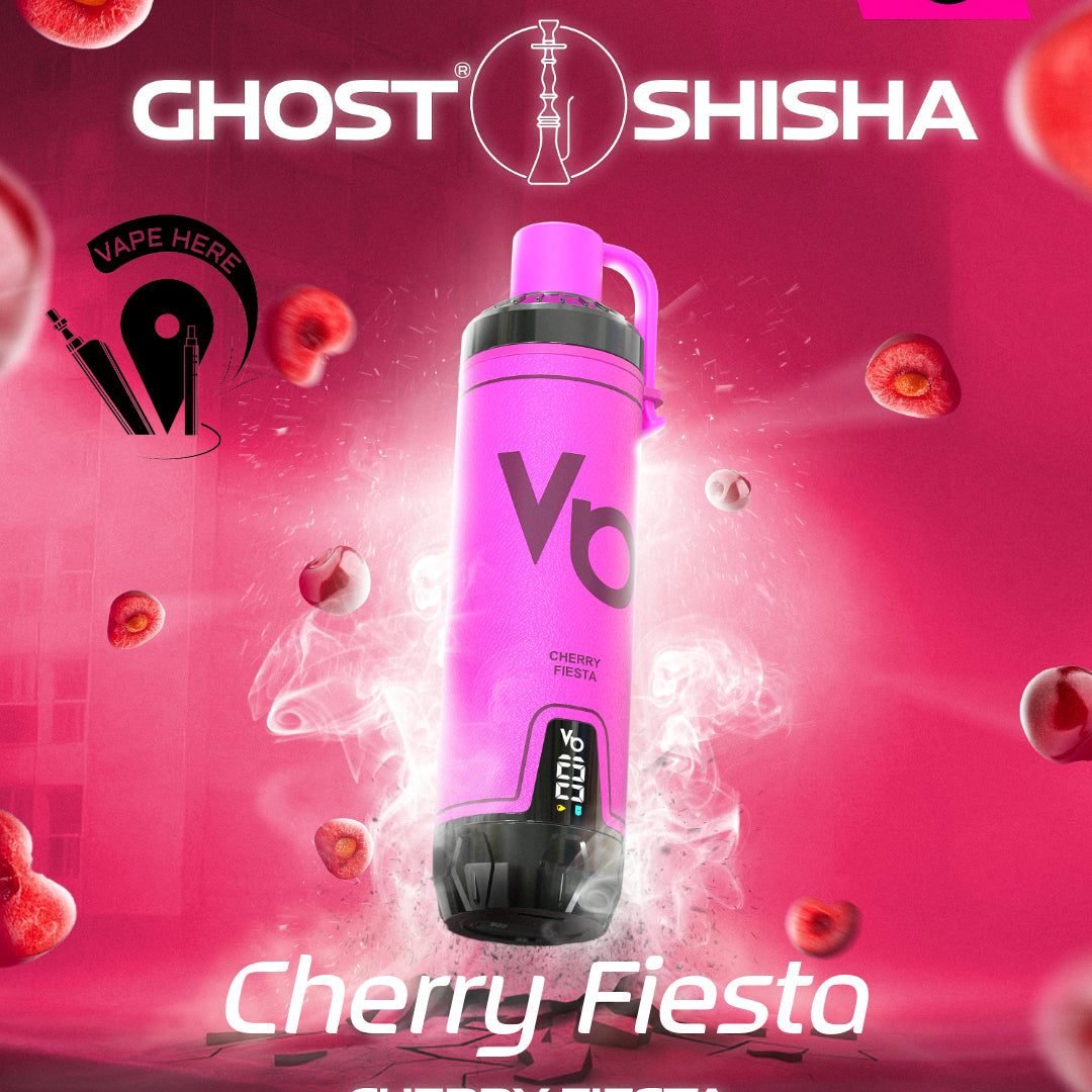 GHOST SHISHA 15000 PUFFS DISPOSABLE VAPE 5mg by Vapes Bar Cherry Fiesta UAE Ras Al Khaimah