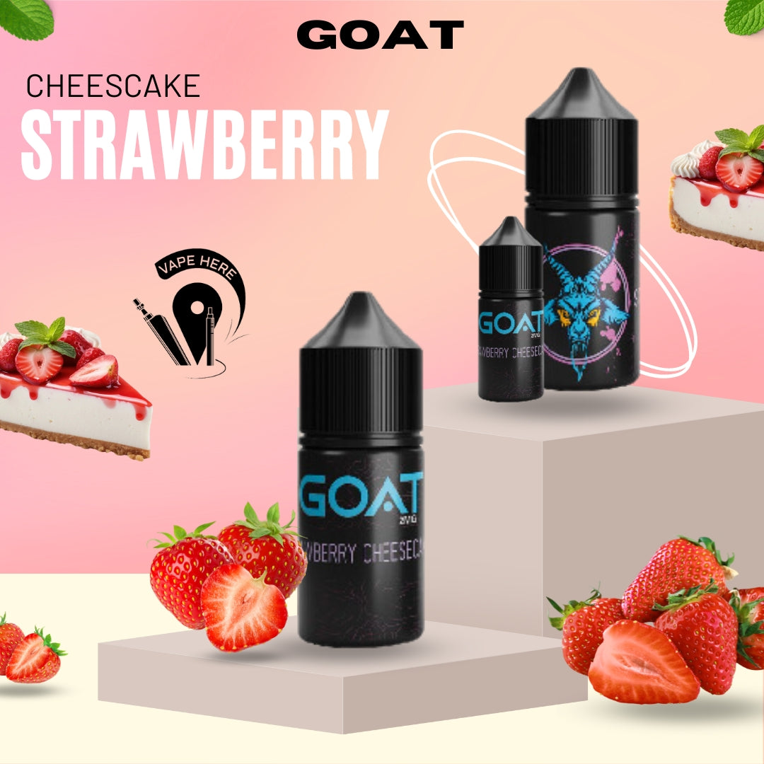 GOAT Salt Nic 20MG 30ML Cheescake Strawberry UAE Fujairah