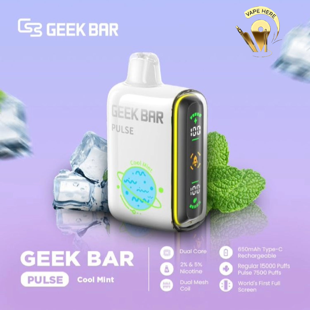 Geek Bar Pulse 15000 Puffs Disposable Vape Cool Mint UAE Dubai