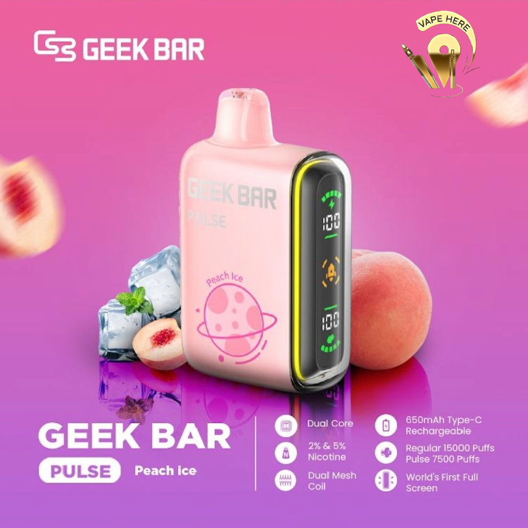 Geek Bar Pulse 15000 Puffs Disposable Vape Peach Ice UAE Sharjah