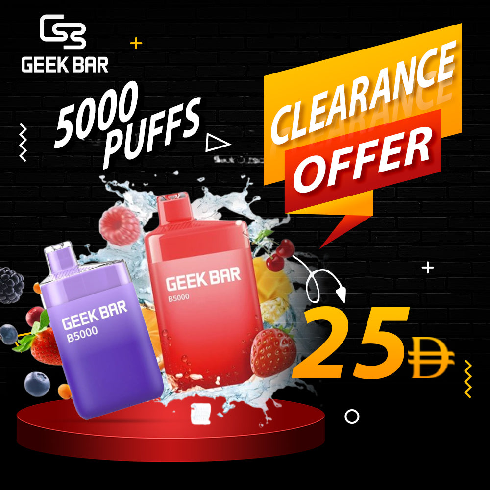 Geek Bar B5000 Rechargeable Disposable ( 0 ,20,50 mg) 5000 Puffs UAE Dubai